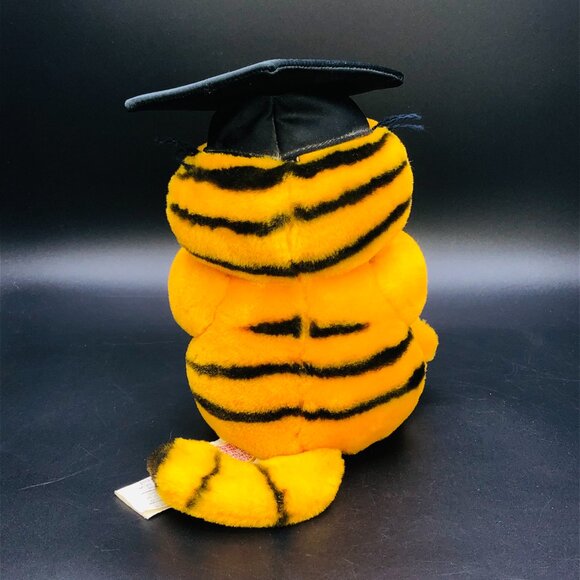 Vintage 1981 GARFIELD Graduation Cap Diploma Plush Stuffed Toy: 8" - Dakin - Picture 3 of 11